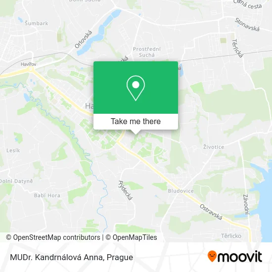 Карта MUDr. Kandrnálová Anna