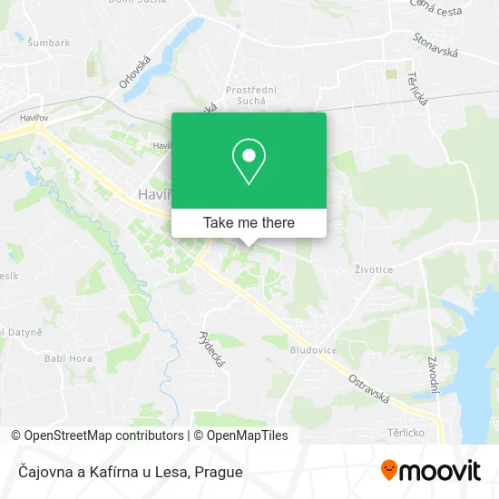 Карта Čajovna a Kafírna u Lesa