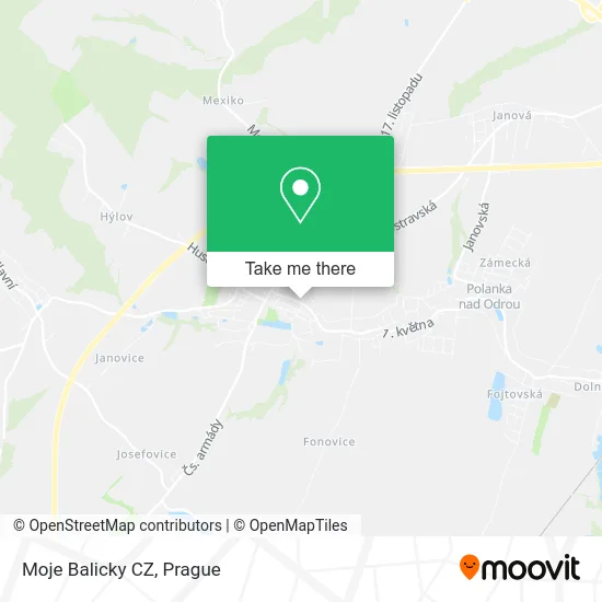 Карта Moje Balicky CZ