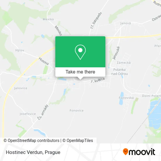 Карта Hostinec Verdun