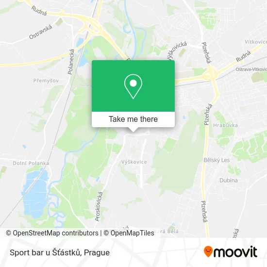 Карта Sport bar u Šťástků