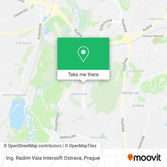 Карта Ing. Radim Vala Intersoft Ostrava