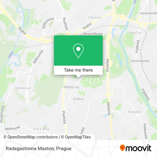 Radegastovna Maston map