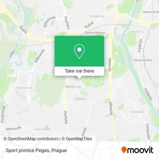 Карта Sport pivnice Pegas