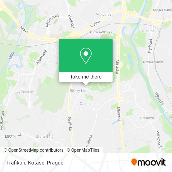 Карта Trafika u Kotase