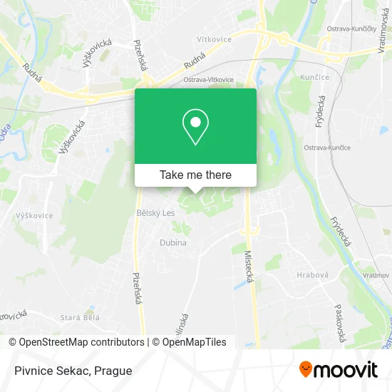 Карта Pivnice Sekac