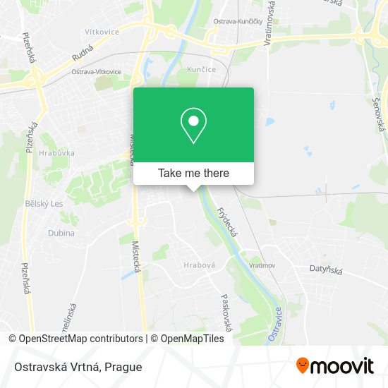 Карта Ostravská Vrtná