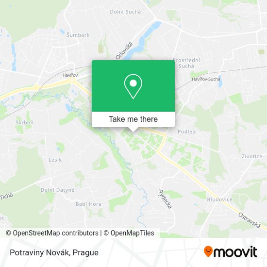 Карта Potraviny Novák