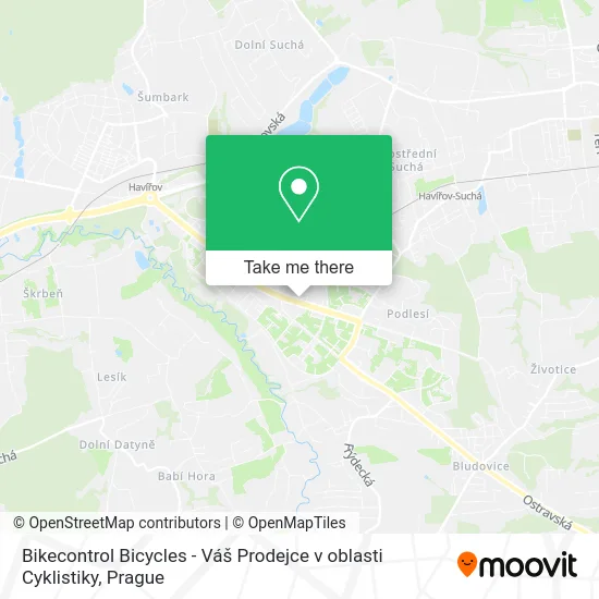 Карта Bikecontrol Bicycles - Váš Prodejce v oblasti Cyklistiky