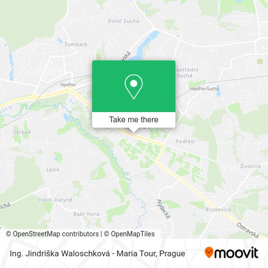 Карта Ing. Jindriška Waloschková - Maria Tour