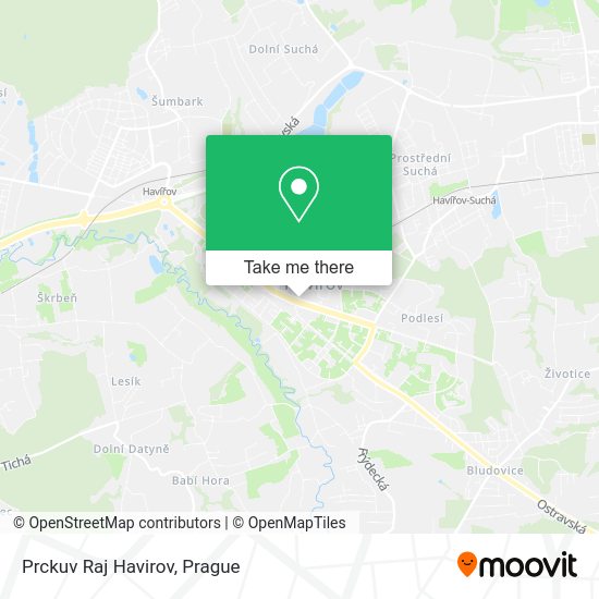 Карта Prckuv Raj Havirov