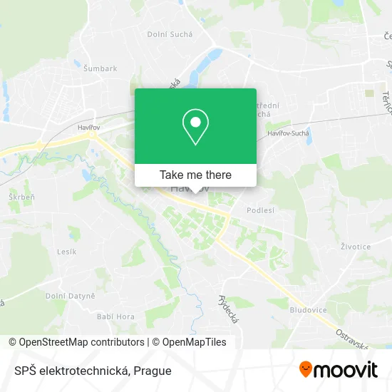 Карта SPŠ elektrotechnická