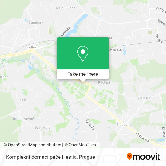 Komplexní domácí péče Hestia map