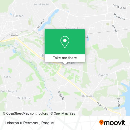 Карта Lekarna u Permonu