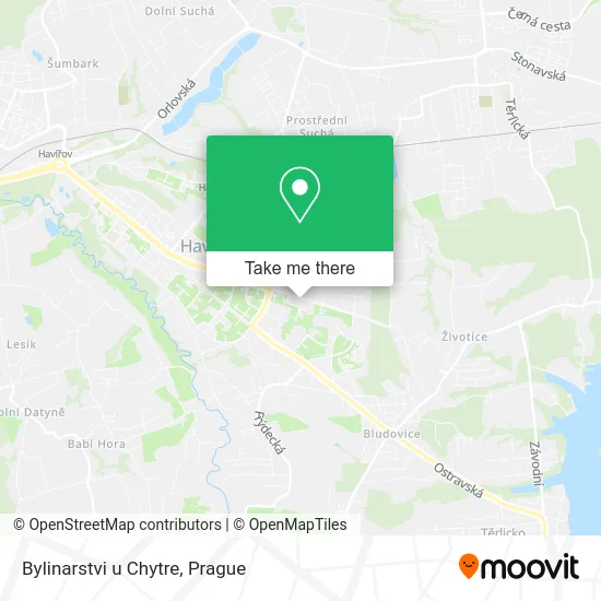 Карта Bylinarstvi u Chytre