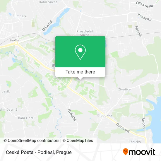 Карта Ceská Posta - Podlesí