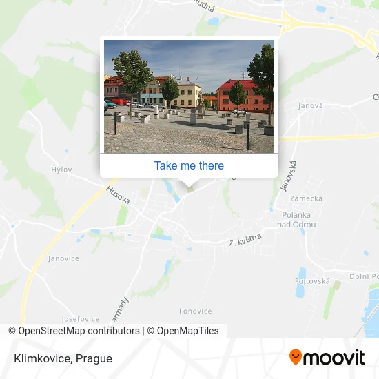 Карта Klimkovice