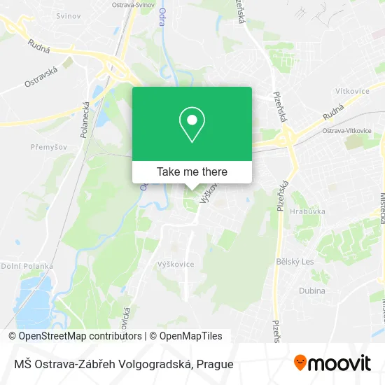 Карта MŠ Ostrava-Zábřeh Volgogradská