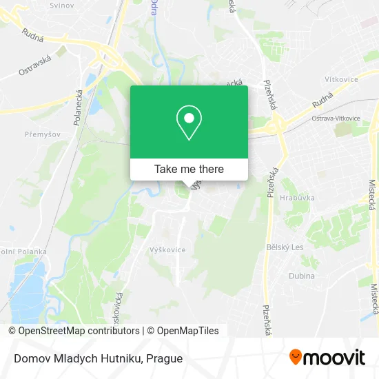 Карта Domov Mladych Hutniku