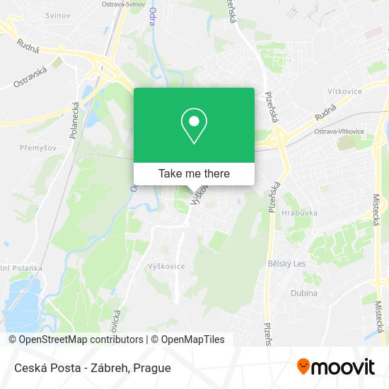 Карта Ceská Posta - Zábreh