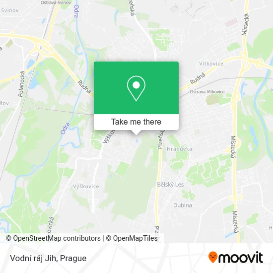 Карта Vodní ráj Jih