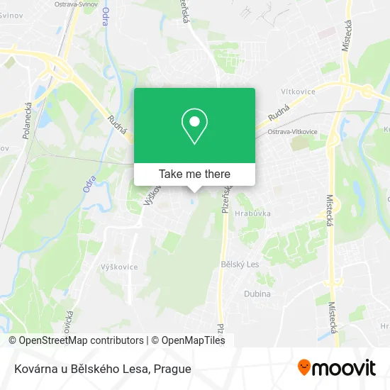 Карта Kovárna u Bělského Lesa