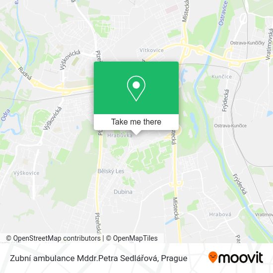 Карта Zubní ambulance Mddr.Petra Sedlářová