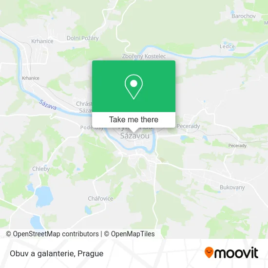 Карта Obuv a galanterie
