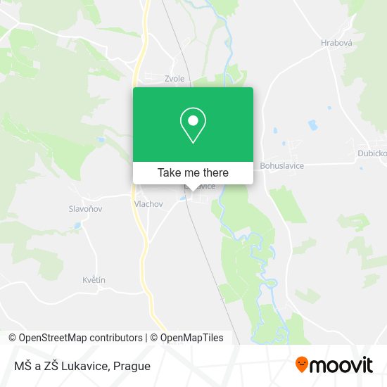 Карта MŠ a ZŠ Lukavice