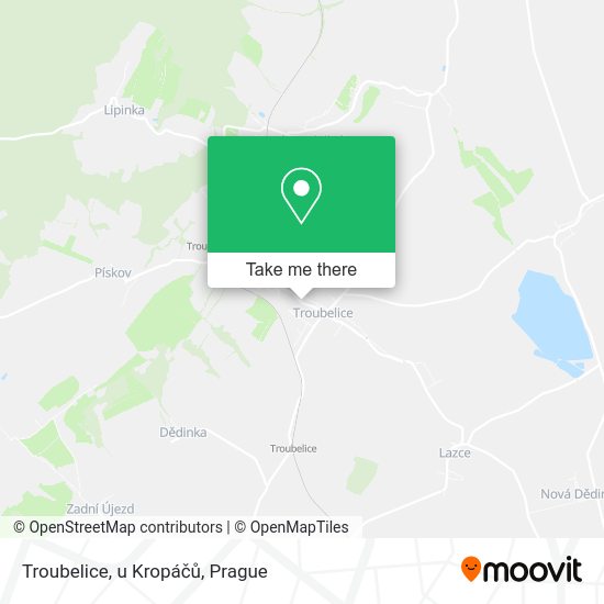 Карта Troubelice, u Kropáčů