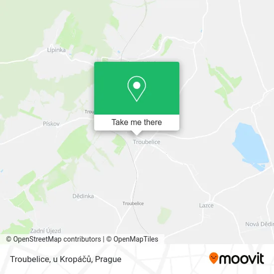 Карта Troubelice, u Kropáčů