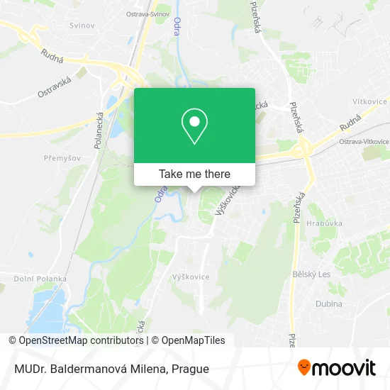 Карта MUDr. Baldermanová Milena