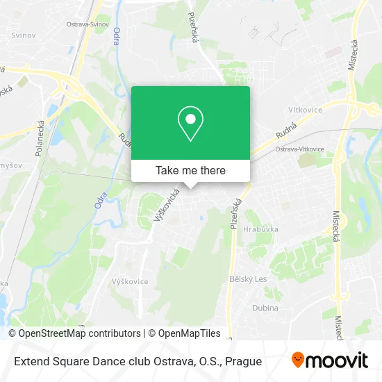 Extend Square Dance club Ostrava, O.S. map