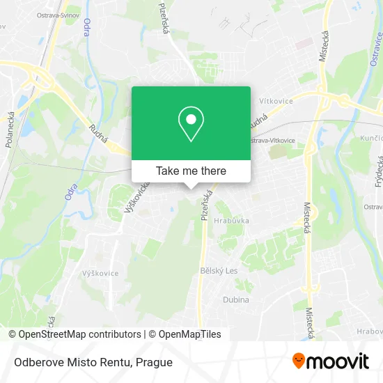 Карта Odberove Misto Rentu