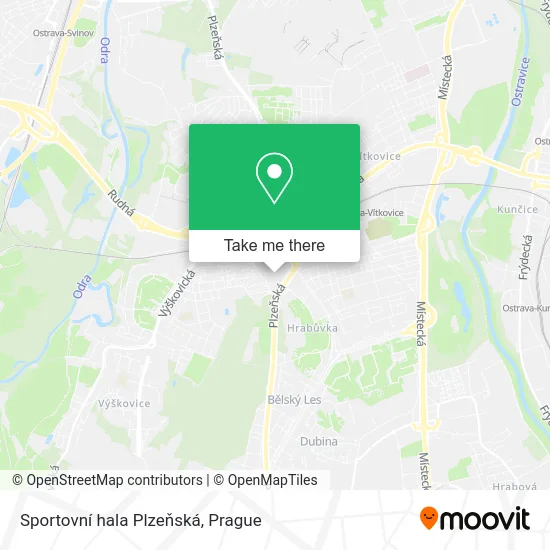 Карта Sportovní hala Plzeňská
