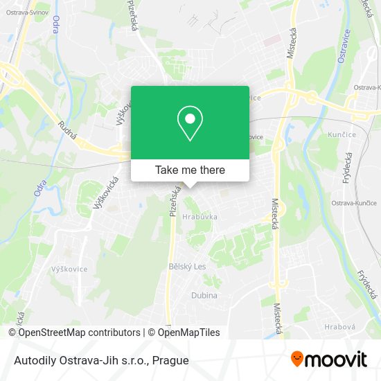 Карта Autodily Ostrava-Jih s.r.o.