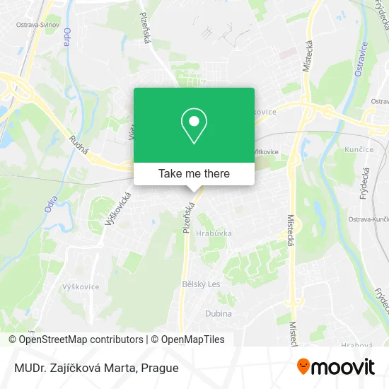 Карта MUDr. Zajíčková Marta