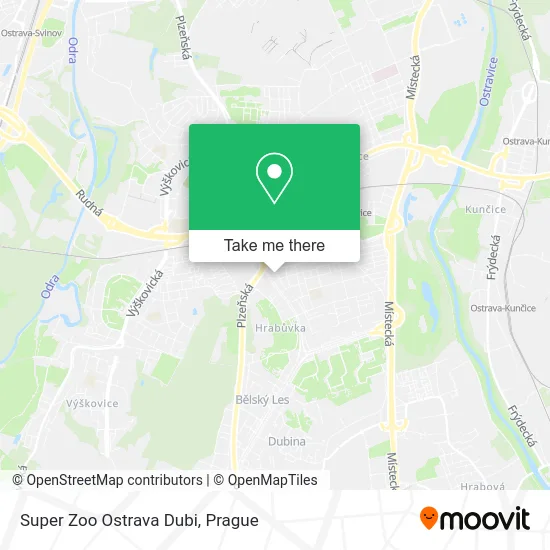 Карта Super Zoo Ostrava Dubi