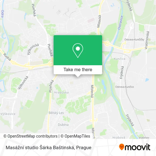 Masážní studio Šárka Baštinská map