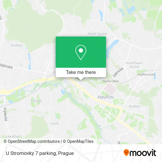 Карта U Stromovky 7 parking