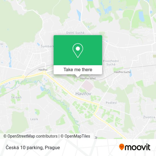 Карта Česká 10 parking