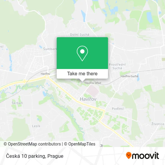 Карта Česká 10 parking