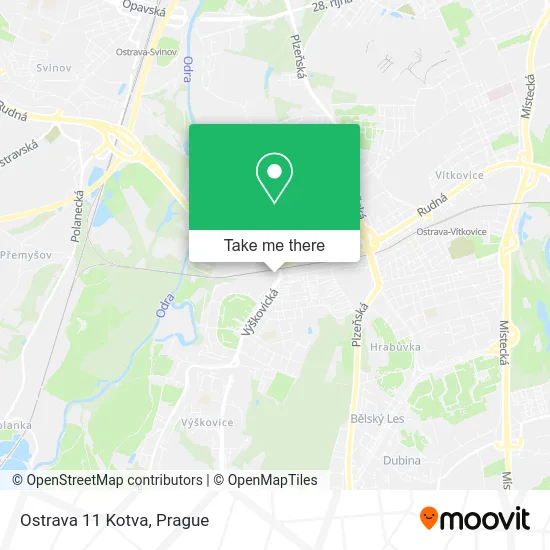 Карта Ostrava 11 Kotva