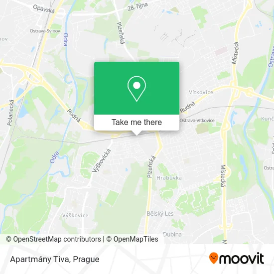 Карта Apartmány Tiva