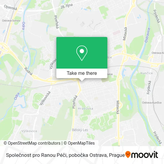 Карта Společnost pro Ranou Péči, pobočka Ostrava