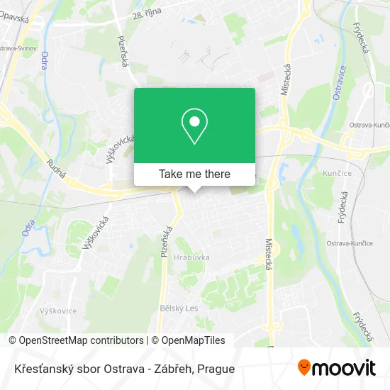 Křesťanský sbor Ostrava - Zábřeh map