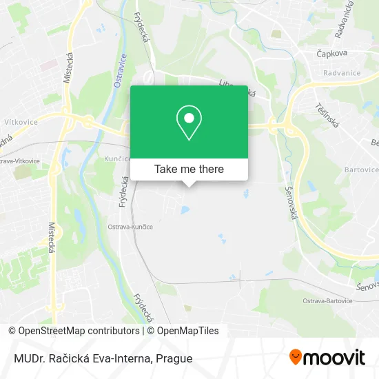 Карта MUDr. Račická Eva-Interna