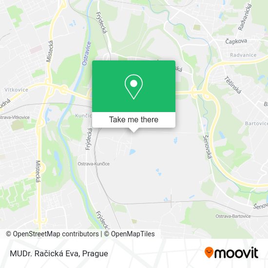 Карта MUDr. Račická Eva