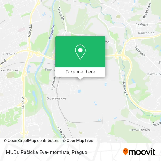 Карта MUDr. Račická Eva-Internista