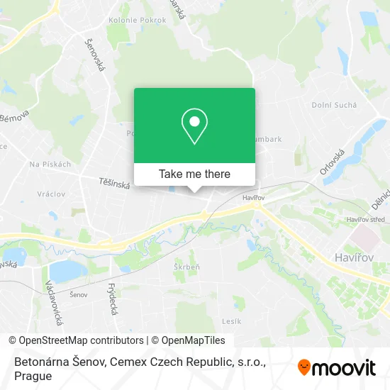 Карта Betonárna Šenov, Cemex Czech Republic, s.r.o.